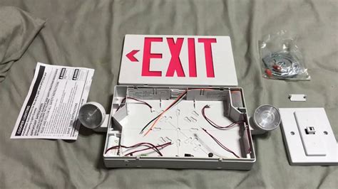 exit sign junction box|emergency exit sign installation.